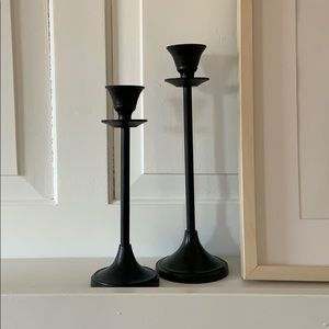 Hobby Lobby black candlesticks (set of two)